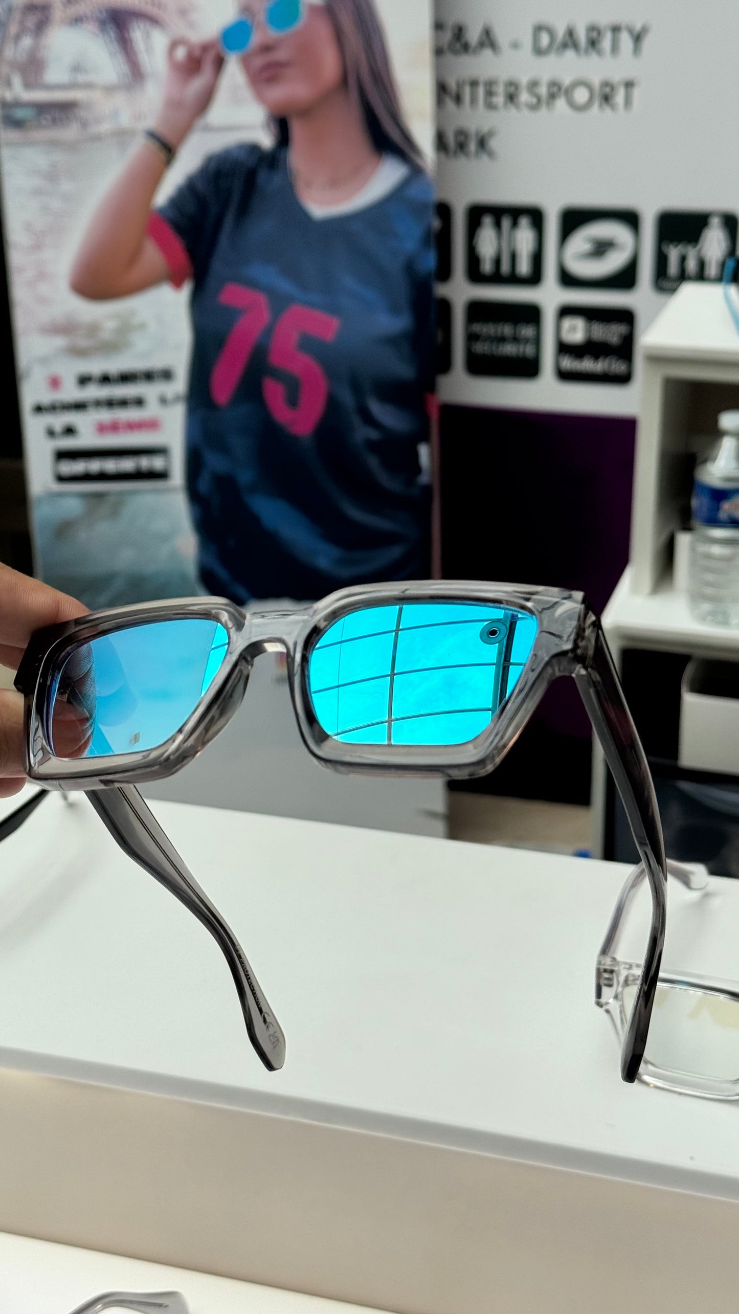 Mykonos Gris Bleu Miroir